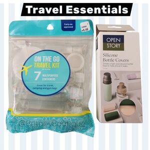 10 Piece Travel KIT | TSA Approved Bottles + Silicone Bottle Covers